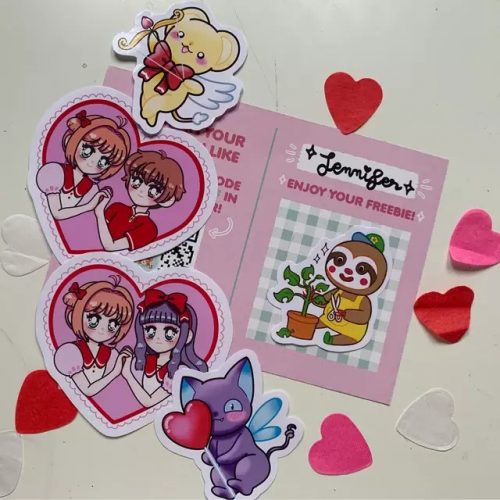 Cardcaptor Sakura 4 Sticker Pack | Sakura & Tomoyo + Sakura & Syaoran Li + Kero Chan + Spinel Sun photo review